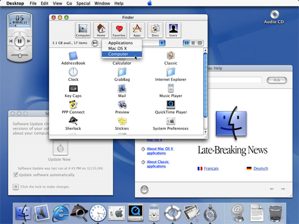 Mac OS X beta publikoaren mahaigaina