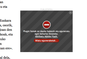 Flash Firefoxen desgaituta